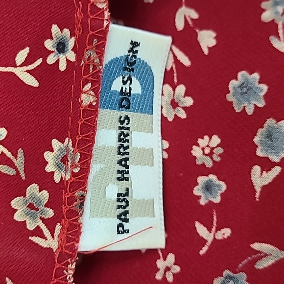 PAUL HARRIS DESIGN Vintage Sheath Dress Round Neck Short Sleeve Red - Size 8 - Picture 10 of 11